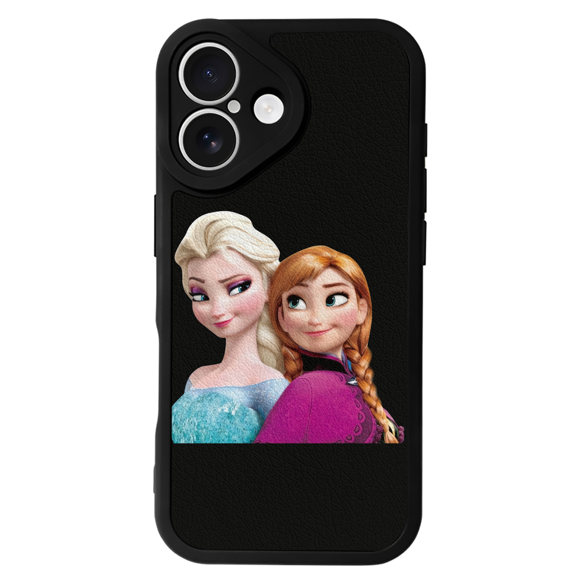 （画像用） アナと雪の女王 アンナ エルサ Frozen Anna Elsa 【iPhone 16シリーズ対応】シリコンスマホケース（レザー調） 材質：シリコン